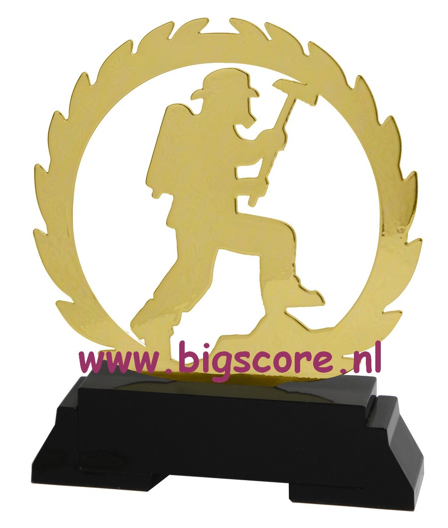 Brandweerman L240 Goud Metaal
